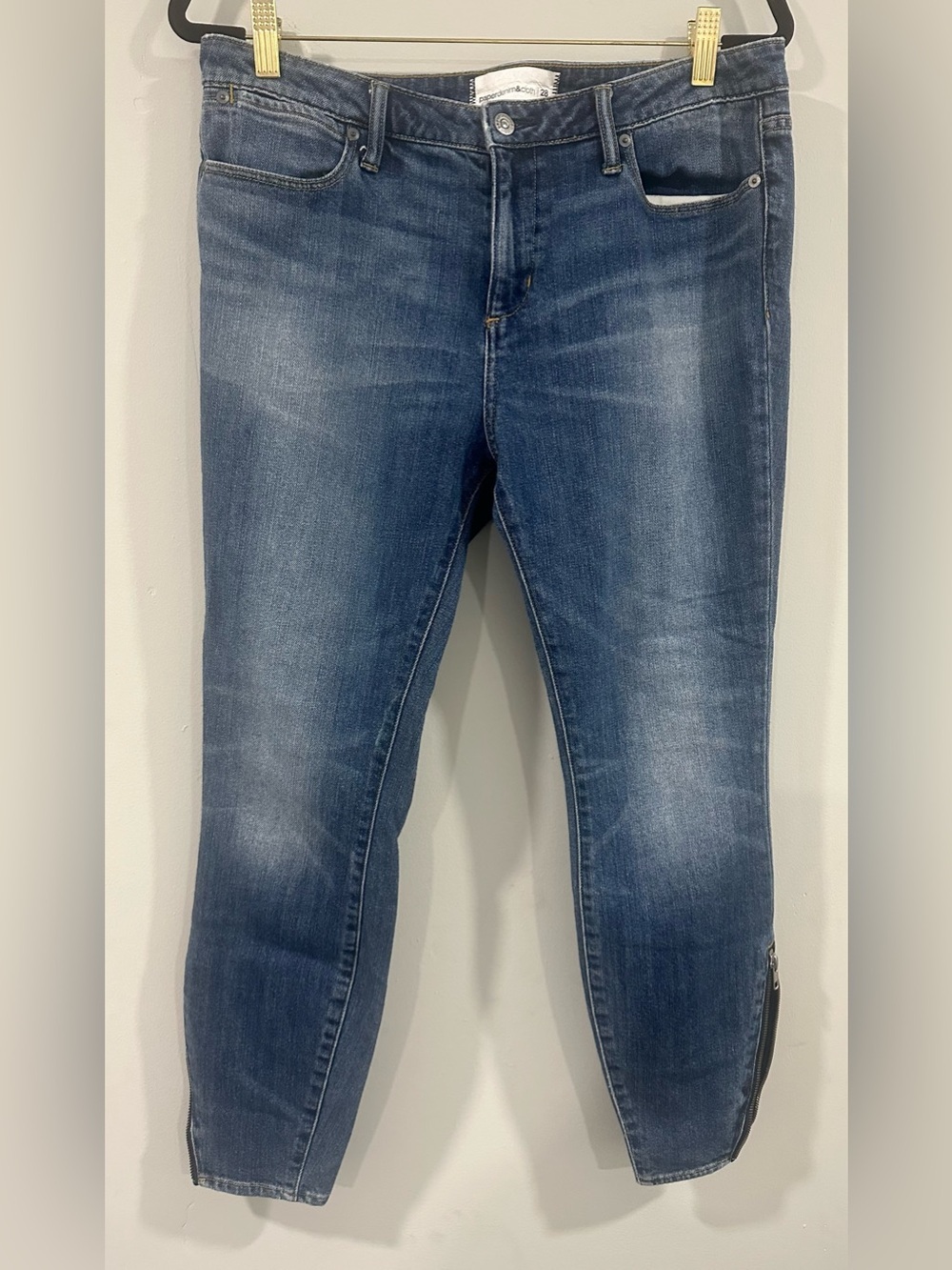 Paper denim & cloth ankle zipper jeans. Size 28